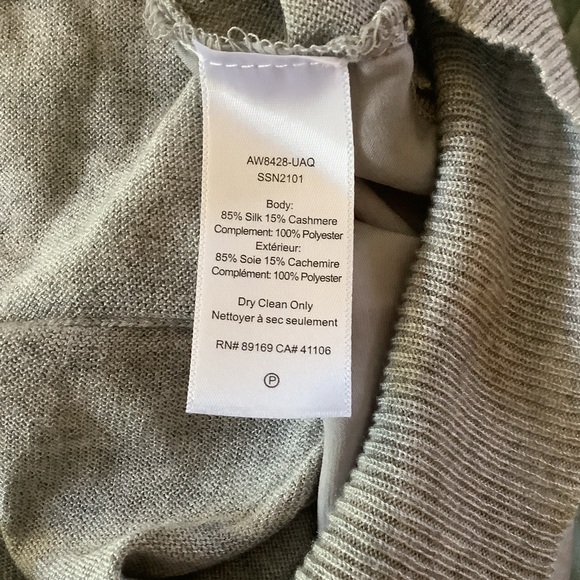 ATM Cashmere And Silk Cardigan Gray Small - Picture 4 of 4